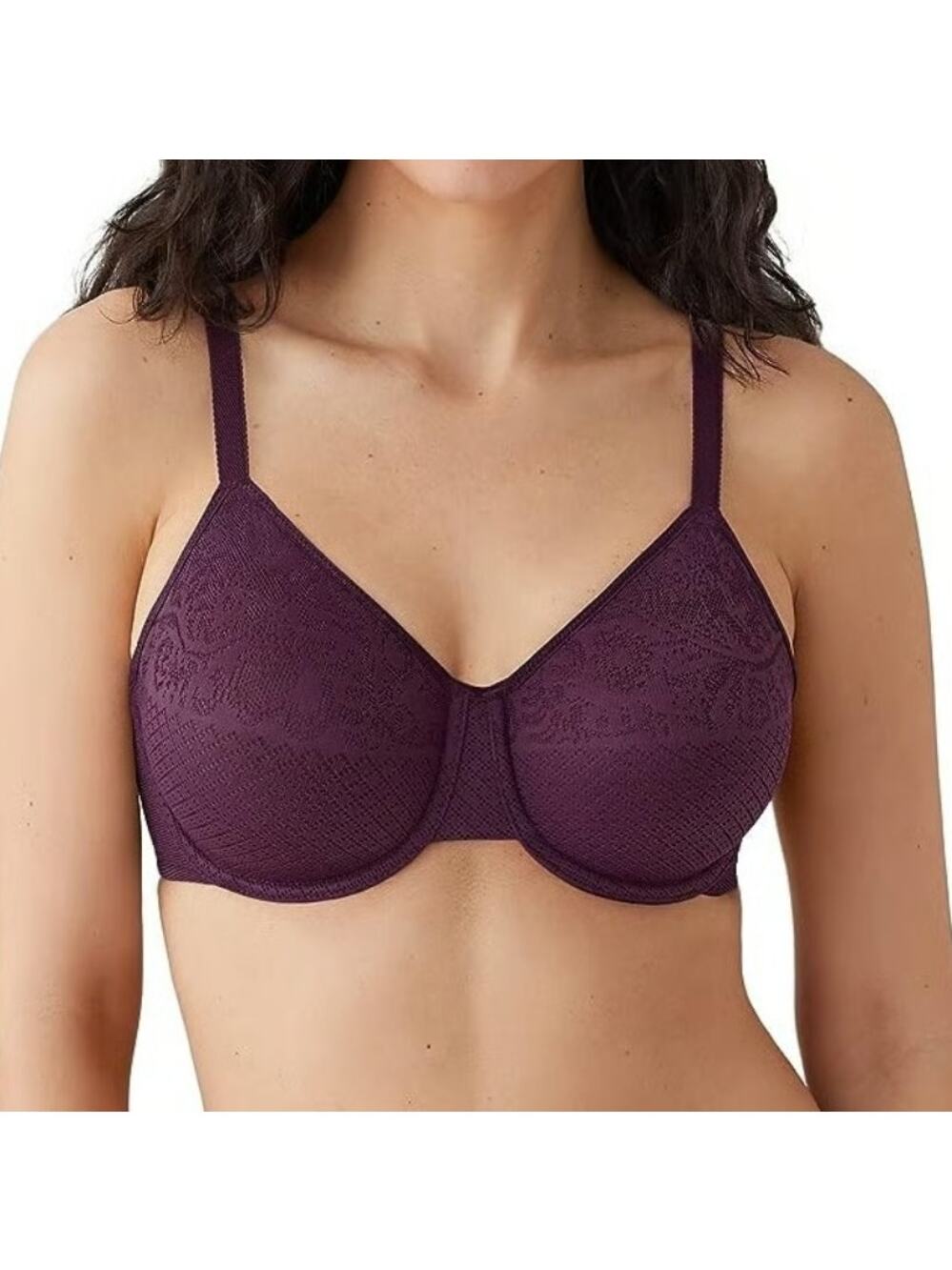 Wacoal Visual Effects Minimizer Bra Plum Purple Wine 40H